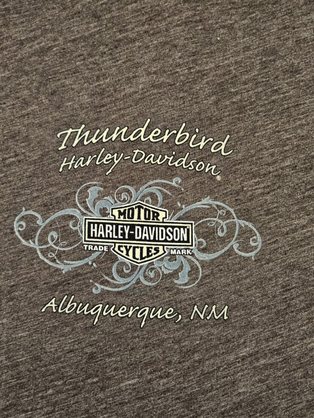 Womens Harley Davidson Tattoo Sleeve t-shirt XL Vintage Y2K Brown Biker ABQ Bike - Picture 4 of 8